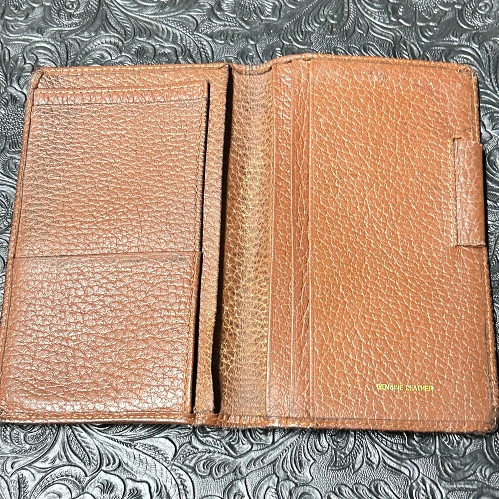 Vintage Brown Leather Wallet/Passport/Notepad Holder
